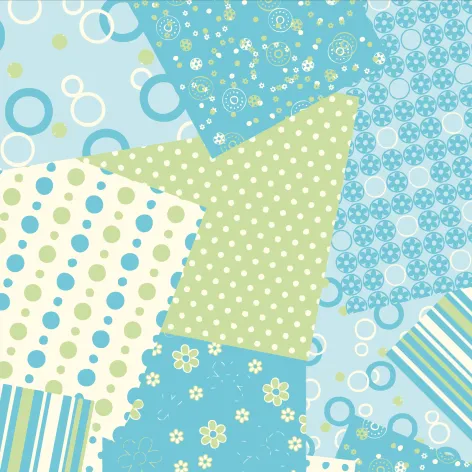 on white.webp Transfer Sheets; Blue Patchwork - Bag of 30
